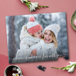 Puzzle El Hogar De La Foto De DIY Está Con La Cita De Gui