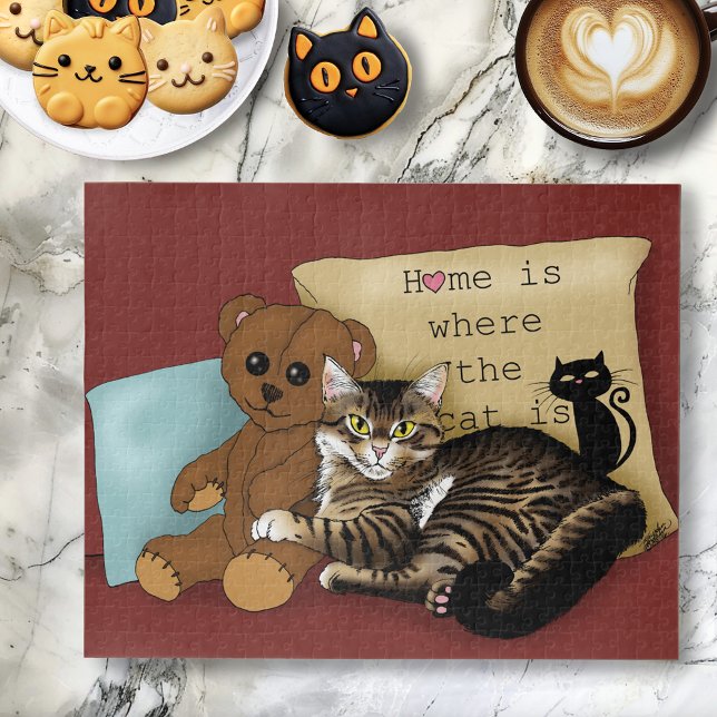 Puzzle El hogar es donde el gato está... (Subido por el creador)