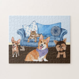 Puzzle El hogar es donde están los Mascotas