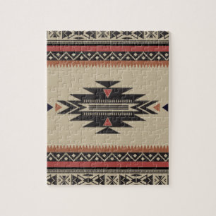 Puzzle El hueso, negro, aherrumbra estilo indio americano