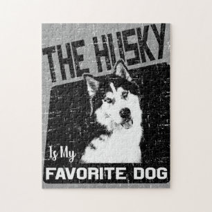 Puzzle El Husky Es Mi Perro Favorito, Husky Siberiano