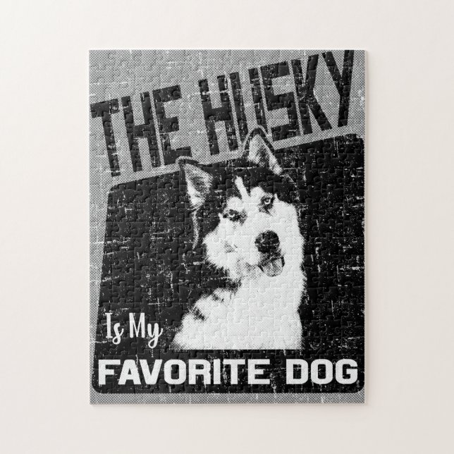 Puzzle El Husky Es Mi Perro Favorito, Husky Siberiano (Vertical)
