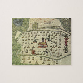 Puzzle El Imperio Azteca de Montezuma, Mapa Mundial de An