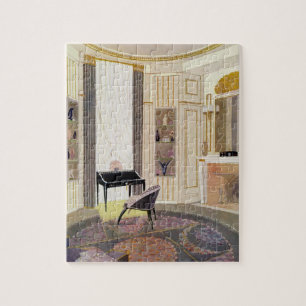 Puzzle El interior con muebles diseñó por Ruhlmann, de