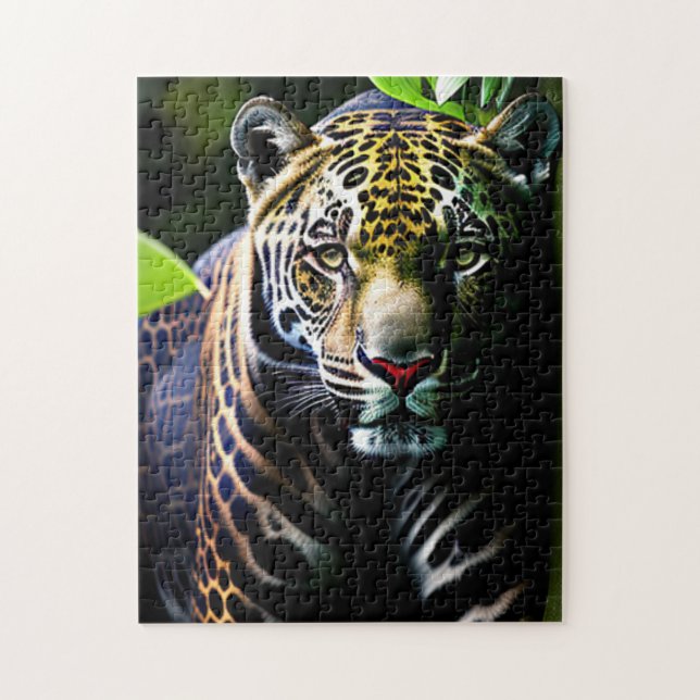 Puzzle El jaguar - Fierce depredador de la jungla (Vertical)
