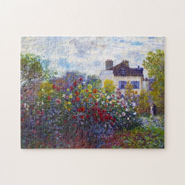 Puzzle El jardín de Monet en Argenteuil Claude Monet (Horizontal)