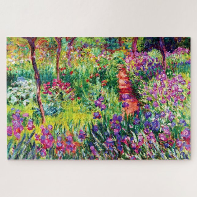 Puzzle El jardín Iris de Giverny, por Claude Monet (Horizontal)