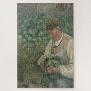 Puzzle El jardinero - campesino viejo con repollo