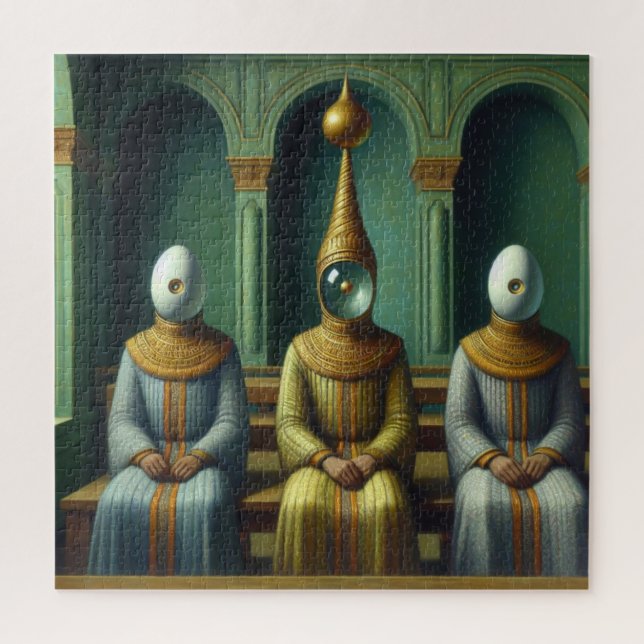 Puzzle El jefe de la tribu y sus dos consejeros (Vertical)