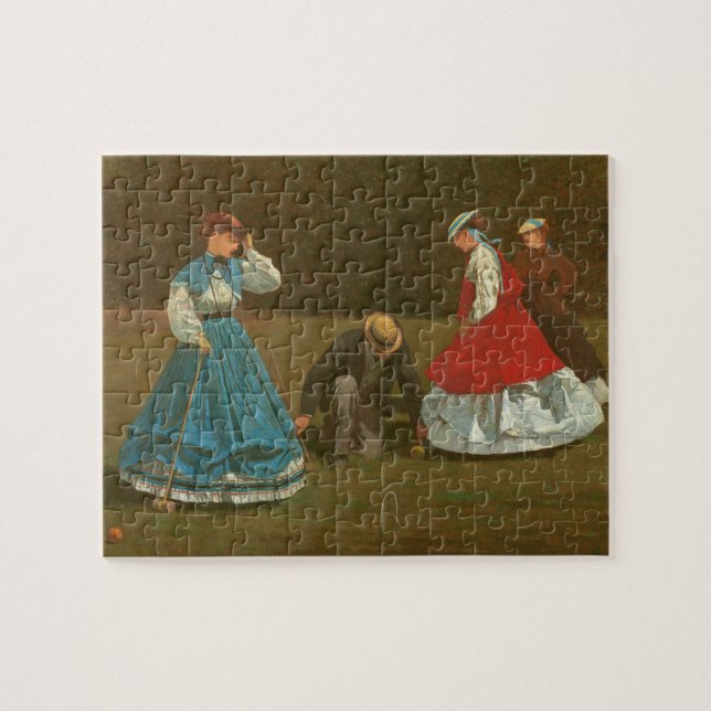 Puzzle El juego del croquet, 1866 (aceite en lona) (Horizontal)