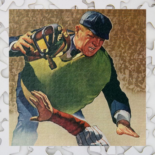 Puzzle El jugador de béisbol de deportes de época, el árb (Subido por el creador)