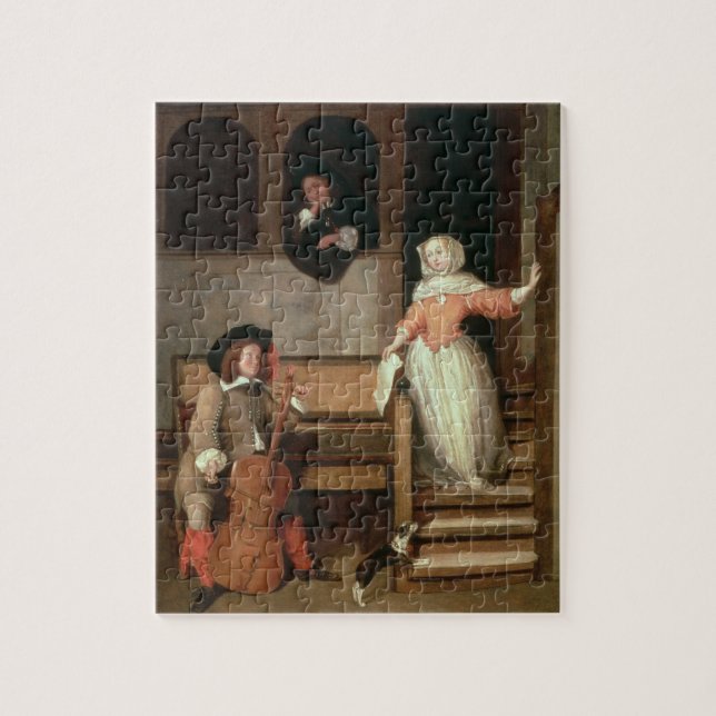 Puzzle El jugador del violoncelo, c.1700 (aceite en lona) (Vertical)