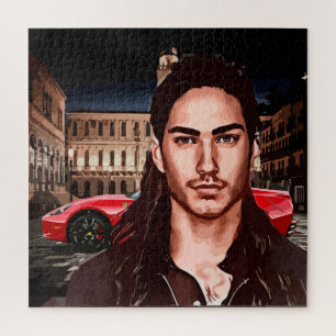 Puzzle El jugador es un tipo guapo, arte abstracto origin