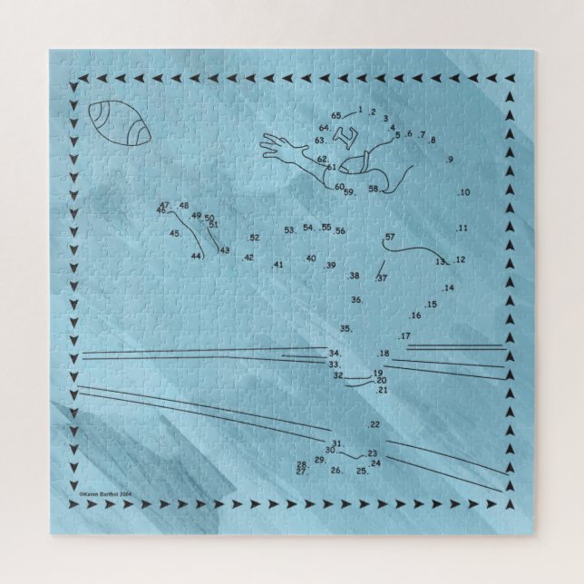 Puzzle El Kicker Del Fútbol Conecta Los Puntos (Vertical)