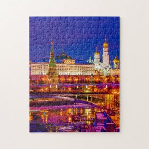 Puzzle El Kremlin De Moscú En Noche De Invierno