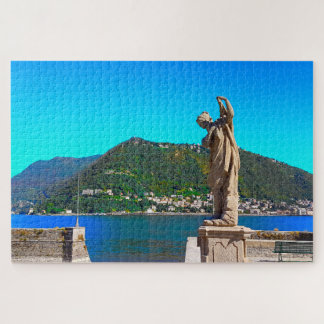 Puzzle El Lago Como Italia y las montañas paisajísticas