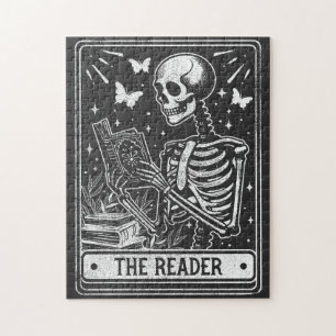 Puzzle El lector Skeleton leyendo Halloween