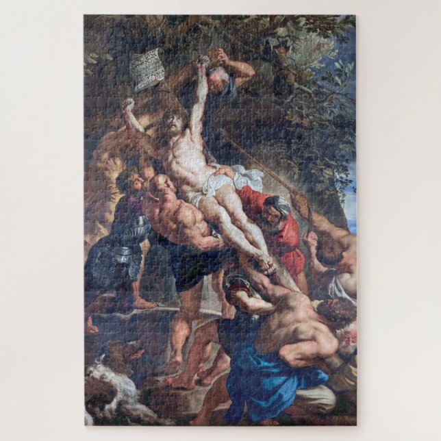 Puzzle El levantamiento de la cruz, Rubens (Vertical)