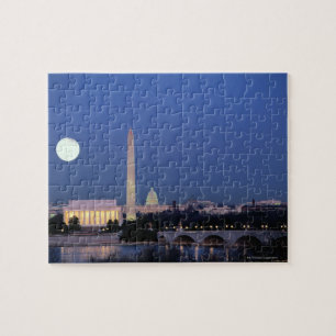 Puzzle El Lincoln memorial, monumento de Washington, los