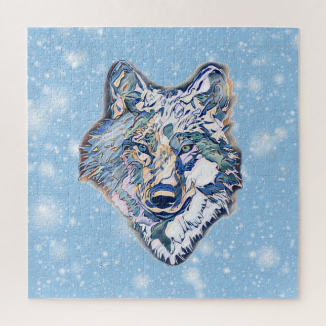 Puzzle El lobo de invierno (Vertical)