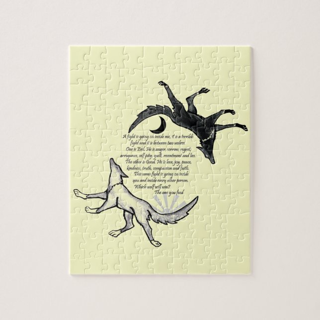 Puzzle El lobo que se alimenta (Vertical)