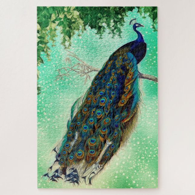 Puzzle El majestuoso pavo real (Vertical)