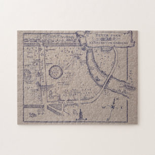 Puzzle El mapa de Peter Pan de los jardines de Kensington
