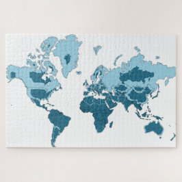 Puzzle El mapa del mundo real