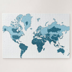 Puzzle El mapa del mundo real