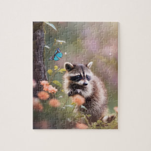 Puzzle El mapache y la mariposa