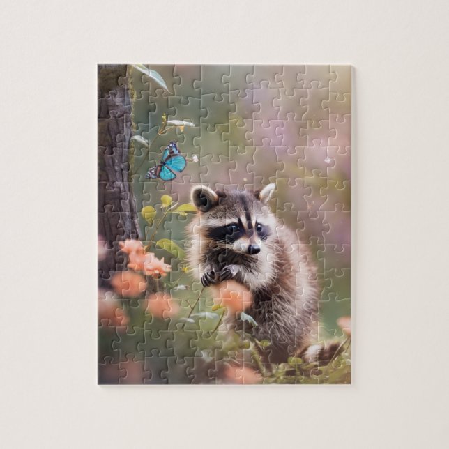 Puzzle El mapache y la mariposa (Vertical)