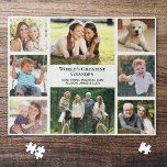 Puzzle El mayor Personalizado de Collage de fotos del abu<br><div class="desc">Dale al más grande abuelo del mundo un divertido rompecabezas de fotos de personalizado que apreciará y apreciará. Puedes personalizar con ocho fotos familiares de nietos,  hijos,  otros miembros de la familia,  mascotas,  etc.,  y personalizar si se llama "Abuelo",  "Papa",  "Abuelo",  etc.,  y agregar nombres.</div>