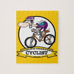 PUZZLE EL MEJOR CICLISTA DEL MUNDO CARTOON DE HOMBRES