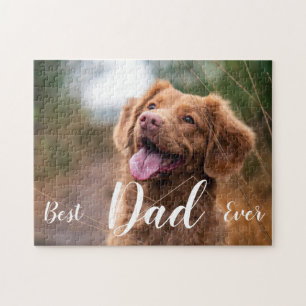 Puzzle El mejor papá jamás adorado perro Mascota foto pap