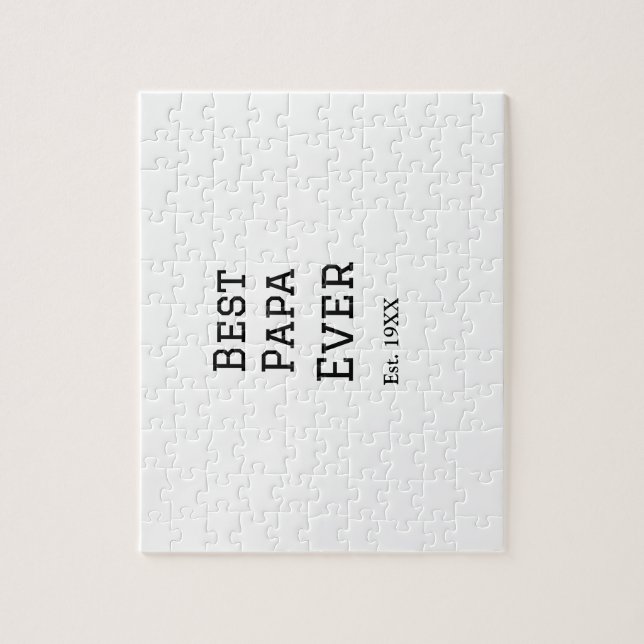 Puzzle El mejor papá jamás se presentó. Añadir el nombre  (Vertical)