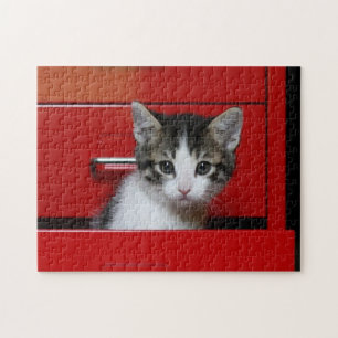 Puzzle El mirar a escondidas del gatito
