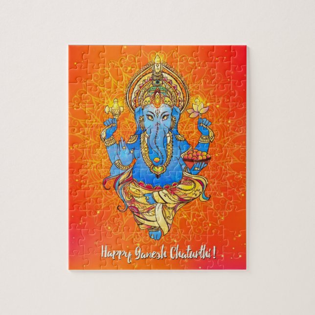 Puzzle El misterio de Dios hindú de Lord Ganesha (Vertical)
