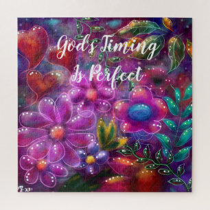 Puzzle El momento de Dios es el perfecto resumen floral r