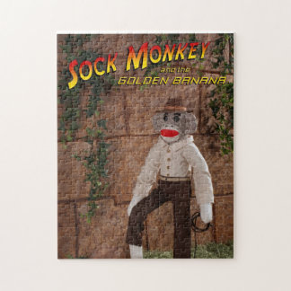 Puzzle El mono del sock y el plátano dorado 11x14
