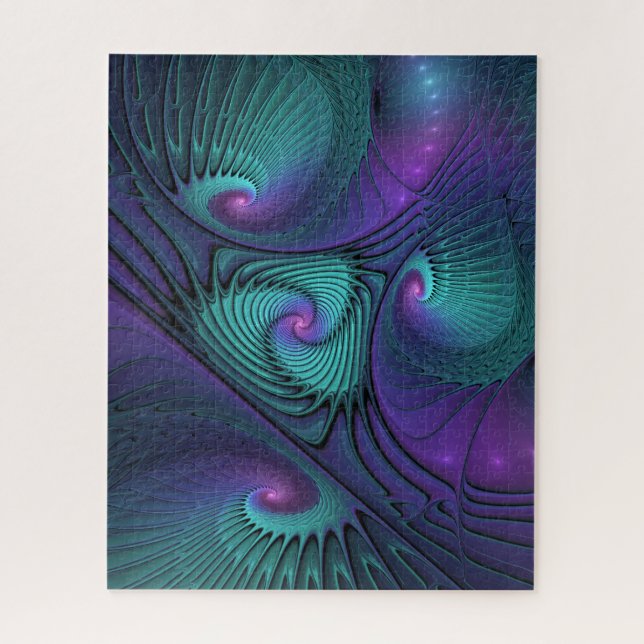 Puzzle El morado se encuentra con el arte abstracto moder (Vertical)