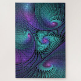 Puzzle El morado se encuentra con el arte abstracto moder