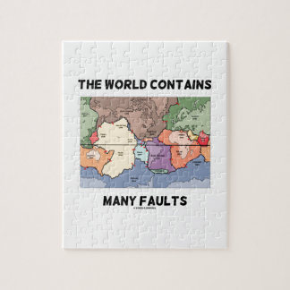 Puzzle El Mundo Contiene Muchos Fallos (Tectónica De Plat
