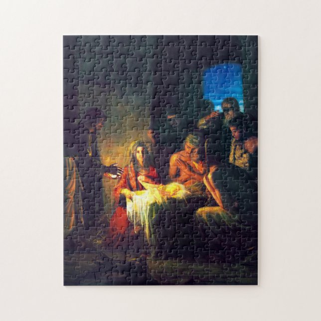 Puzzle El nacimiento de Jesús por Carl Bloch (Vertical)