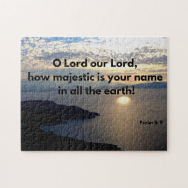 Puzzle El nombre de Dios es salmo majestuoso 8 verso bíbl