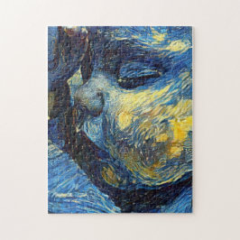 Puzzle el nuevo mundo dormido, en brazos de amor.