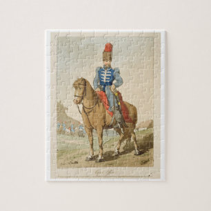 Puzzle El oficial del Cossack, grabado al agua fuerte por