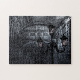 Puzzle El oscuro puente de lluvias de Venecia de suspiros