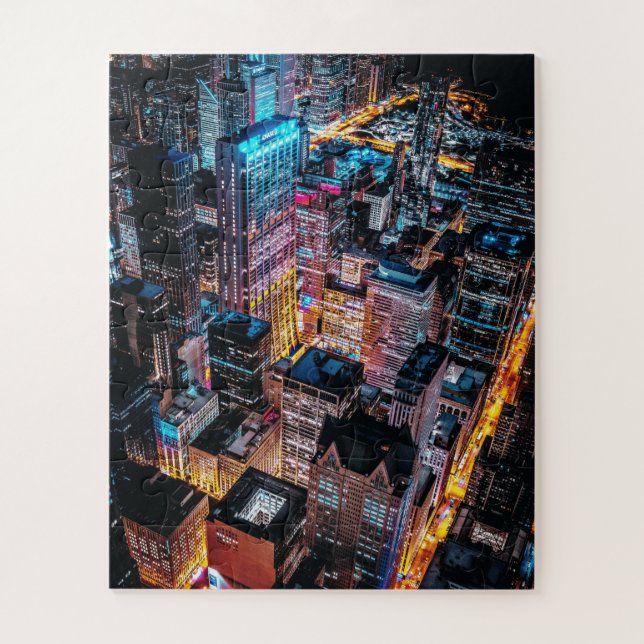 Puzzle El paisaje aéreo de noche (Vertical)