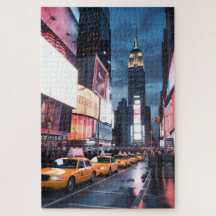 Puzzle El paisaje urbano de Nueva York Vibrante Times Squ