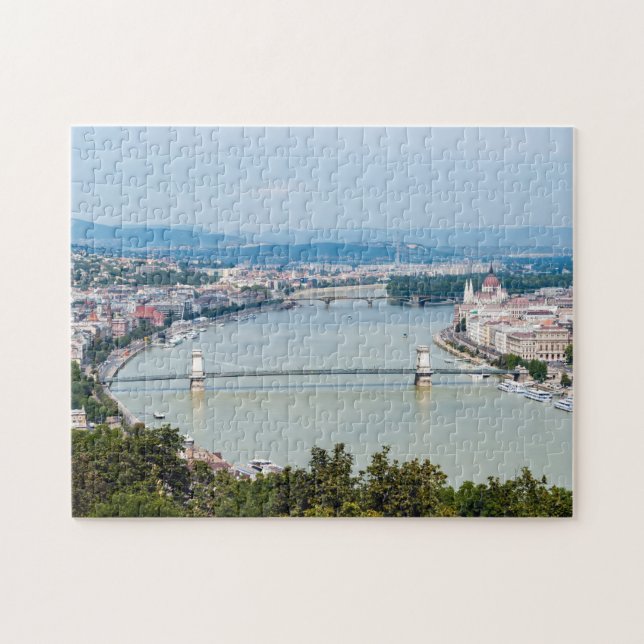 Puzzle El paisaje urbano del Danubio en Budapest - Hungrí (Horizontal)